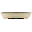 Oval off-white bonsai pot - 355 x 271 x 49 mm