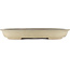 Pot à bonsaï ovale blanc cassé - 355 x 271 x 49 mm