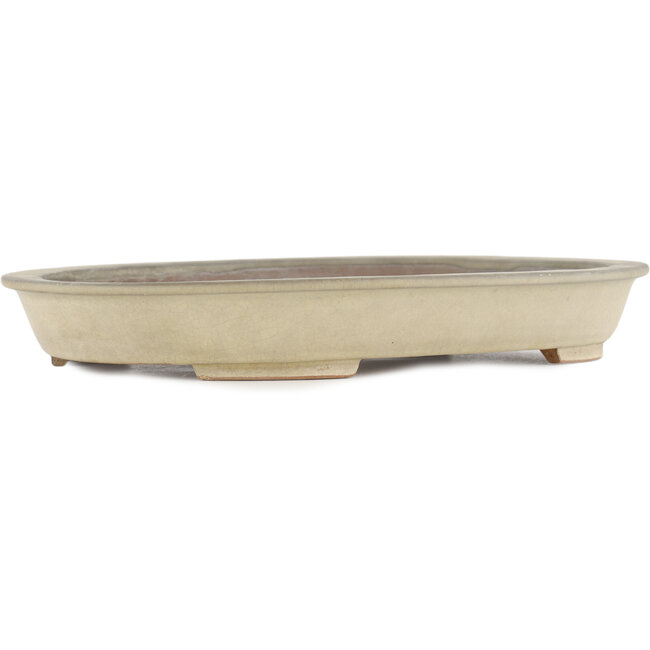 Ovale gebroken witte bonsaipot - 355 x 271 x 49 mm