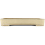Rectangular off-white bonsai pot by Reiho - 400 x 263 x 60 mm