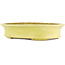 Oval yellow bonsai pot by Hattori - 262 x 195 x 57 mm