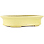 Ovaler gelber Bonsai-Topf von Hattori - 262 x 195 x 57 mm