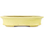 Oval yellow bonsai pot by Hattori - 262 x 195 x 57 mm