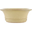 Pot à bonsaï ovale blanc cassé par Reiho - 320 x 270 x 104 mm