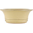 Pot à bonsaï ovale blanc cassé par Reiho - 320 x 270 x 104 mm