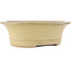 Pot à bonsaï ovale blanc cassé par Reiho - 320 x 270 x 104 mm