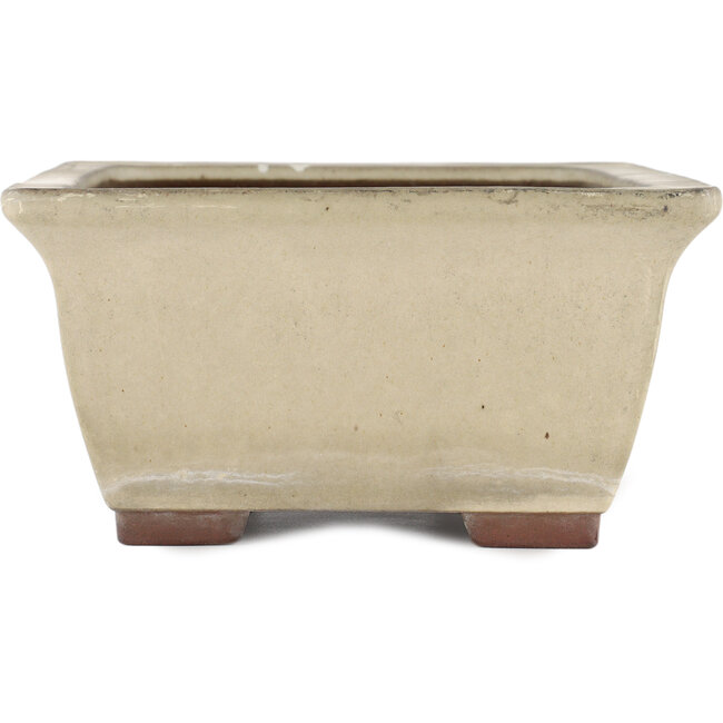 Rectangular off-white bonsai pot by Yamaaki - 315 x 245 x 125 mm