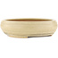 Round off-white bonsai pot by Reiho - 320 x 320 x 80 mm