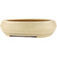 Round off-white bonsai pot by Reiho - 320 x 320 x 80 mm