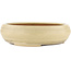 Round off-white bonsai pot by Reiho - 320 x 320 x 80 mm