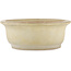 Pot à bonsaï ovale blanc cassé par Yamafusa - 343 x 278 x 105 mm