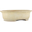 Oval off-white bonsai pot by Yamafusa - 343 x 278 x 105 mm