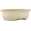 Oval off-white bonsai pot by Yamafusa - 343 x 278 x 105 mm