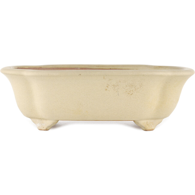 Mokko gebroken witte bonsaipot van Reiho - 348 x 288 x 105 mm