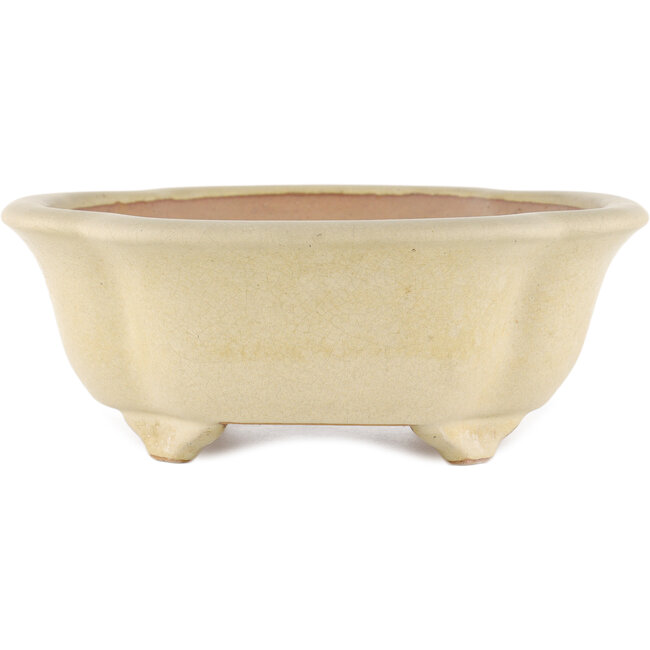 Pot à bonsaï Mokko blanc cassé par Reiho - 348 x 288 x 105 mm