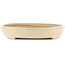 Oval off-white bonsai pot by Reiho - 380 x 254 x 45 mm