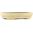 Oval off-white bonsai pot by Hattori - 367 x 285 x 65 mm