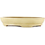 Oval off-white bonsai pot by Hattori - 367 x 285 x 65 mm