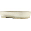 Oval off-white bonsai pot by Yamafusa - 355 x 263 x 75 mm