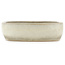 Oval off-white bonsai pot by Yamafusa - 355 x 263 x 75 mm