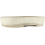 Oval off-white bonsai pot by Yamafusa - 355 x 263 x 75 mm