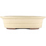 Oval off-white bonsai pot by Yamaaki - 373 x 294 x 96 mm