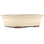 Maceta para bonsái ovalada blanco roto de Yamaaki - 373 x 295 x 98 mm