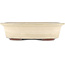 Oval off-white bonsai pot by Yamaaki - 373 x 295 x 98 mm