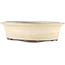 Oval off-white bonsai pot by Yamaaki - 373 x 295 x 98 mm