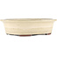 Oval off-white bonsai pot by Yamaaki - 373 x 295 x 98 mm