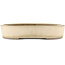 Oval off-white bonsai pot by Yamaaki - 360 x 295 x 76 mm