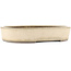 Oval off-white bonsai pot by Yamaaki - 360 x 295 x 76 mm