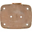 Pot à bonsaï rectangulaire blanc cassé par Yamafusa - 350 x 280 x 74 mm