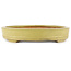 Oval yellow bonsai pot by Hattori - 403 x 300 x 58 mm