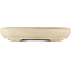 Oval off-white bonsai pot by Hattori - 372 x 290 x 60 mm