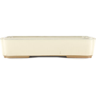 Tokoname 368 mm  off-white bonsai pot by Tokoname, Tokoname