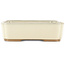 Rectangular off-white bonsai pot by Tokoname - 368 x 269 x 75 mm