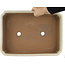Rectangular off-white bonsai pot by Tokoname - 368 x 269 x 75 mm