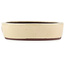 Pot à bonsaï ovale blanc cassé par Yamaaki - 403 x 316 x 77 mm