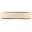 Pot à bonsaï ovale blanc cassé par Yamaaki - 403 x 316 x 77 mm