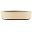 Pot à bonsaï ovale blanc cassé par Yamaaki - 403 x 316 x 77 mm