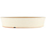 Round off-white bonsai pot by Shoko - 340 x 340 x 75 mm