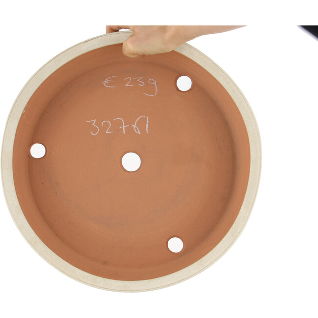 Runder cremefarbener Bonsai-Topf von Shoko - 340 x 340 x 75 mm