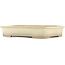 Rectangular off-white bonsai pot by Yamafusa - 417 x 311 x 77 mm