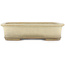 Rectangular off-white bonsai pot by Yamafusa - 417 x 311 x 77 mm