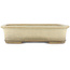 Rectangular off-white bonsai pot by Yamafusa - 417 x 311 x 77 mm