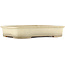 Rectangular off-white bonsai pot by Yamafusa - 417 x 311 x 77 mm