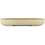 Oval off-white bonsai pot by Yamafusa - 403 x 306 x 57 mm