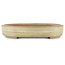 Oval off-white bonsai pot by Yamafusa - 403 x 306 x 57 mm