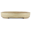 Oval off-white bonsai pot by Yamafusa - 403 x 306 x 57 mm